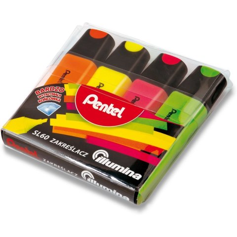 Zakreślacze Pentel Illumina SL60 4 kolory Pentel Zakreślacze Pentel Illumina SL60 4 kolory Pentel
