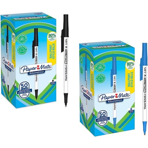 Długopisy Paper Mate Kilometrico M 1.0mm niebieski (50) Paper Mate Długopisy Paper Mate Kilometrico M 1.0mm niebieski (50) Paper Mate