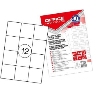 Etykiety Office Products A4 63.5x72mm białe (100) Office Products