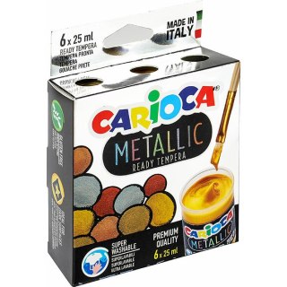 Farba tempera Carioca Metallic 25ml x6 kolorów CARIOCA