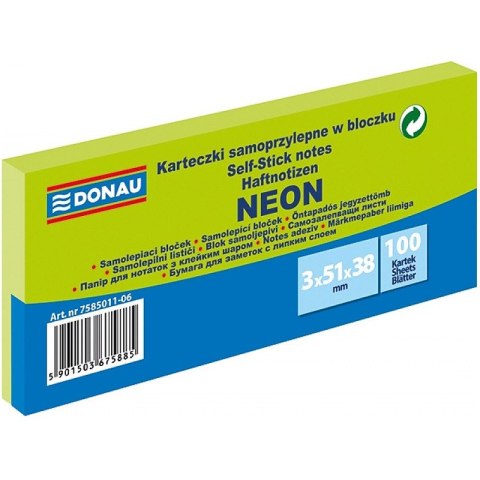 Karteczki Donau 38x51mm neon zielone (3x100) Donau Karteczki Donau 38x51mm neon zielone (3x100) Donau