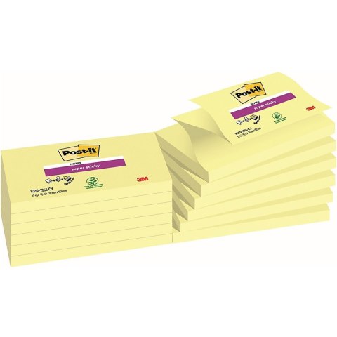 Karteczki Post-it Super Sticky Z-Notes 76x127mm (R350-12SS-CY) żółte (90) Post-it Karteczki Post-it Super Sticky Z-Notes 76x127mm (R350-12SS-CY) żółte (90) Post-it