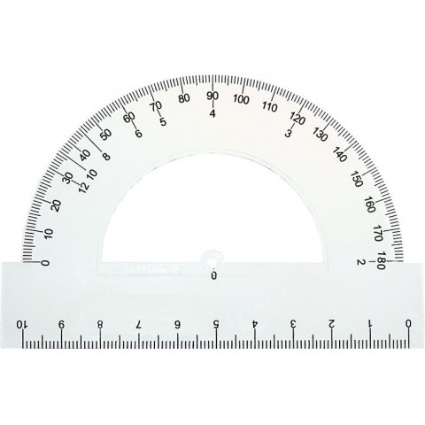 Kątomierz plastikowy Grand 10cm 180° transparentny Grand