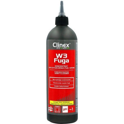 Koncentrat CLINEX W3 Fuga, do czyszczenia fug i spoin, 500ml Clinex Koncentrat CLINEX W3 Fuga, do czyszczenia fug i spoin, 500ml Clinex