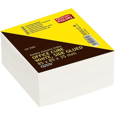 Kostka papierowa Grand 85x85x35mm klejona biała Grand Kostka papierowa Grand 85x85x35mm klejona biała Grand