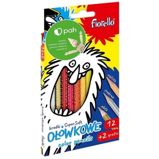Kredki ołówkowe Fiorello Super Soft 14 kolorów Friends