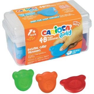 Kredki świecowe Carioca Baby Teddy 48 kolorów CARIOCA
