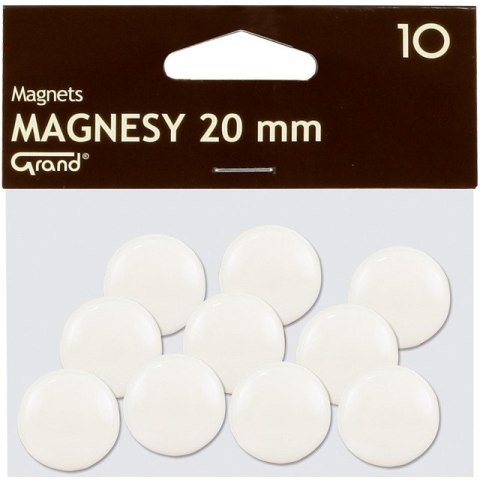 Magnesy do tablic Grand śr.20mm białe (10) Grand Magnesy do tablic Grand śr.20mm białe (10) Grand