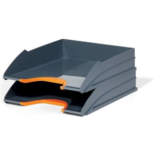 Półka na dokumenty Durable Varicolor A4 szaro-pomarańczowa (2) Durable