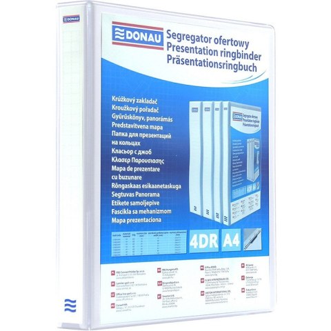 Segregator ofertowy Donau A4/20mm 4R biały Donau Segregator ofertowy Donau A4/20mm 4R biały Donau