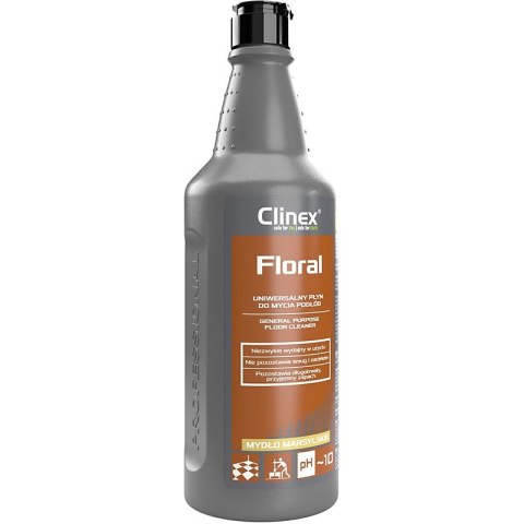 Uniwersalny płyn do mycia podłóg CLINEX Floral, mydło marsylskie, 1l Clinex Uniwersalny płyn do mycia podłóg CLINEX Floral, mydło marsylskie, 1l Clinex