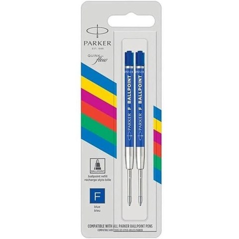 Wkłady do długopisu Parker QuinkFlow F niebieskie (2) Parker Wkłady do długopisu Parker QuinkFlow F niebieskie (2) Parker