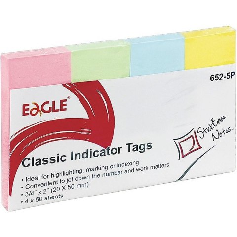 Zakładki Eagle 20x50mm 4 kolory (4x50) Eagle Zakładki Eagle 20x50mm 4 kolory (4x50) Eagle