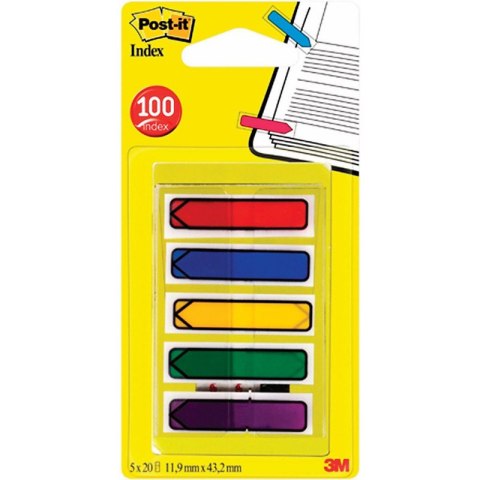 Zakładki Post-it 11.9x43.2mm strzałka 5 kolorów (5x20) Post-it Zakładki Post-it 11.9x43.2mm strzałka 5 kolorów (5x20) Post-it