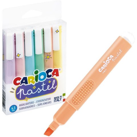 Zakreślacze Carioca Pastel 4 kolory CARIOCA Zakreślacze Carioca Pastel 4 kolory CARIOCA