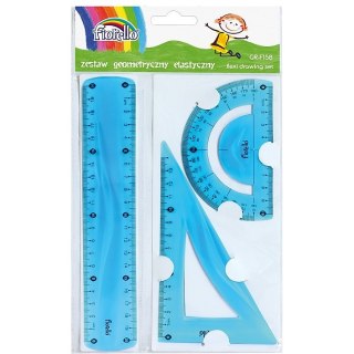 Zestaw Fiorello: linijka 20cm ekierka kątomierz FIORELLO