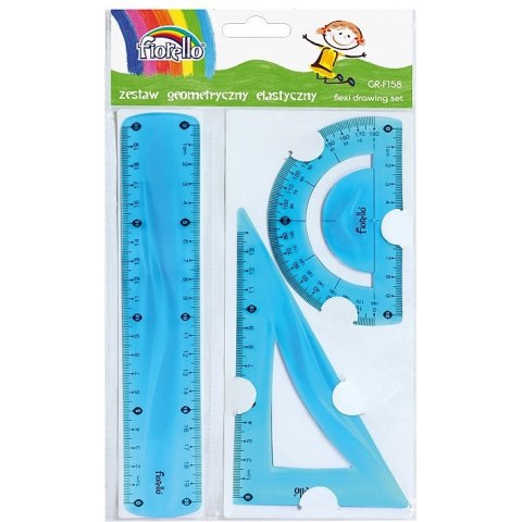 Zestaw Fiorello: linijka 20cm ekierka kątomierz FIORELLO Zestaw Fiorello: linijka 20cm ekierka kątomierz FIORELLO