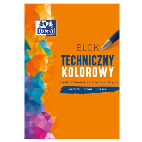 Blok techniczny Oxford A3/10k kolorowy Oxford Blok techniczny Oxford A3/10k kolorowy Oxford