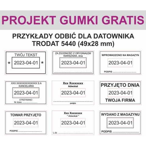 DATOWNIK TRODAT 5440 ISO 4 MM 49X28 MM WKŁADKA MIX 74570 Trodat