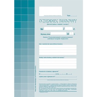 DZIENNIK BUDOWY A4 (OFFSET) Michalczyk i Prokop