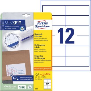 ETYKIETY AVERY A4 97x42.3mm BIAŁE (12x30) Avery Zweckform