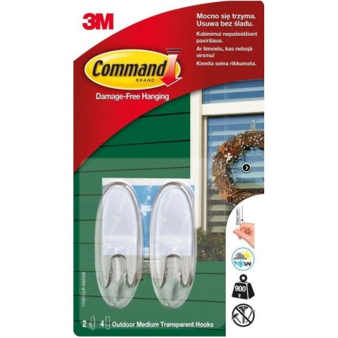 Haczyki Command Outdoor transparentne (2) COMMAND Haczyki Command Outdoor transparentne (2) COMMAND