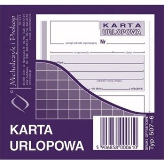 KARTA URLOPOWA 2/3 A6 (OFFSET) Michalczyk i Prokop