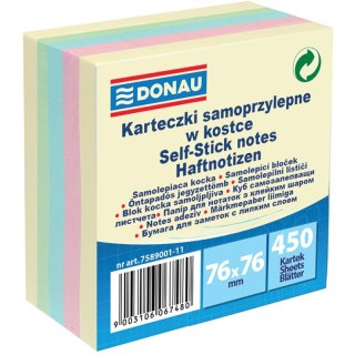 Karteczki Donau 76x76mm mix kolorów (450) Donau
