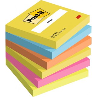 Karteczki Post-it 76x76mm (654-TFEN) 5 kolorów (6x100) Post-it