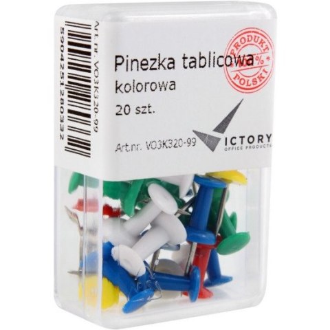 PINEZKI TABLICOWE VICTORY MIX KOLOR (20) VICTORY PINEZKI TABLICOWE VICTORY MIX KOLOR (20) VICTORY