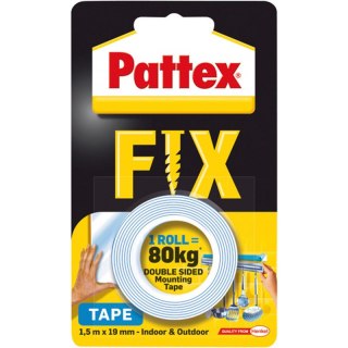 Taśma dwustronna Pattex Fix 19mm/1.5m 80kg Pattex