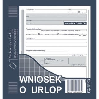 WNIOSEK O URLOP 2/3 A5 (OFFSET) Michalczyk i Prokop