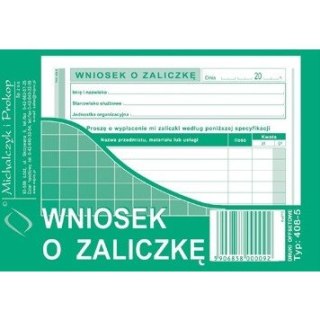 WNIOSEK O ZALICZKĘ A6 (OFFSET) Michalczyk i Prokop