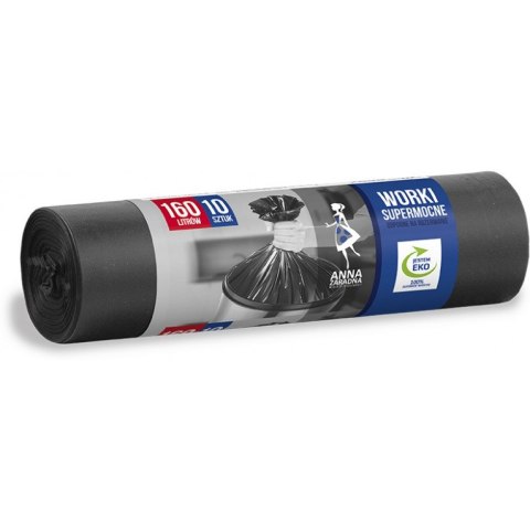 WORKI NA ŚMIECI 160L LDPE CZARNE (10) ANNA ZARADNA WORKI NA ŚMIECI 160L LDPE CZARNE (10) ANNA ZARADNA