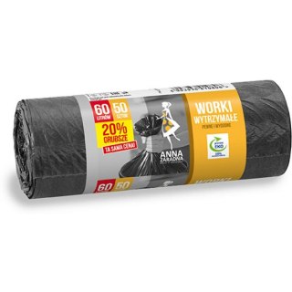 WORKI NA ŚMIECI 60L HDPE CZARNE (50) ANNA ZARADNA