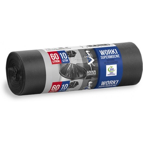 WORKI NA ŚMIECI 60L LDPE CZARNE (10) ANNA ZARADNA WORKI NA ŚMIECI 60L LDPE CZARNE (10) ANNA ZARADNA