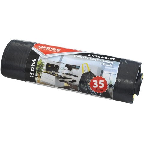 Worki na śmieci Office Products 35L LDPE z taśmą czarne (15) Office Products Worki na śmieci Office Products 35L LDPE z taśmą czarne (15) Office Products