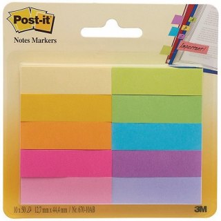 Zakładki Post-it 12.7x44.4mm 10 kolorów (10x50) Post-it